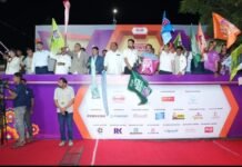 बारामतीत पॉवर मॅरेथॉनचा जल्लोषात शुभारंभ! मंत्री मकरंद पाटील यांच्या हस्ते झेंडी दाखवून उत्साही प्रारंभ…